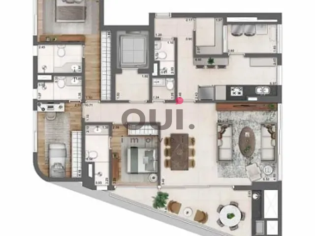 Apartamento 3 quartos e 5 banheiros, à venda, no bairro Vila Olímpia em São Paulo