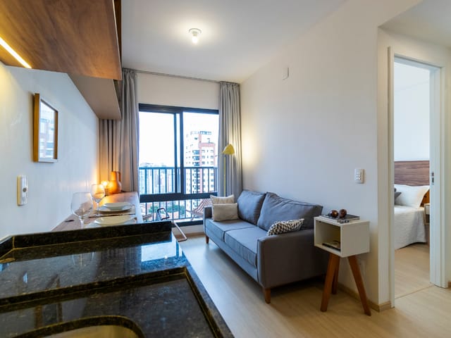 Apartamento com 29m² 1 quarto e 1 banheiro, à venda, no bairro Mirandópolis em São Paulo