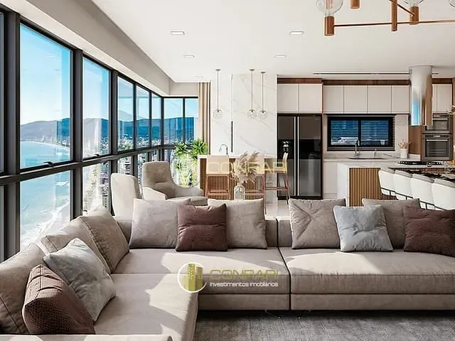 Apartamento com 250m² 4 quartos e 5 banheiros, à venda, no bairro Meia Praia em Itapema