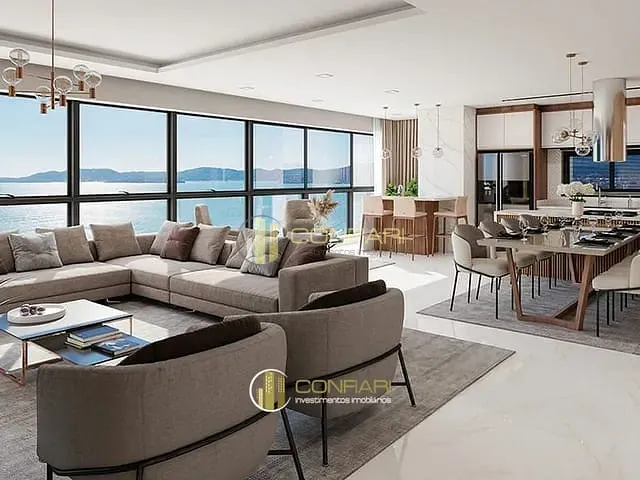 Apartamento com 250m² 4 quartos e 5 banheiros, à venda, no bairro Meia Praia em Itapema