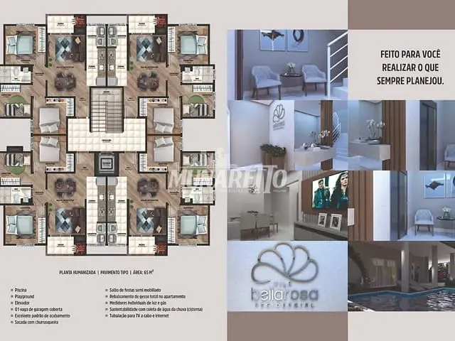 Apartamento com 103m² 3 quartos e 1 banheiro, à venda, no bairro Vila Jacob Biezus em Concórdia