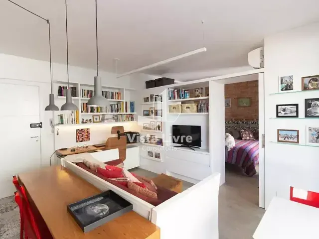 Apartamento com 47m² 1 quarto e 2 banheiros, à venda, no bairro Pinheiros em São Paulo