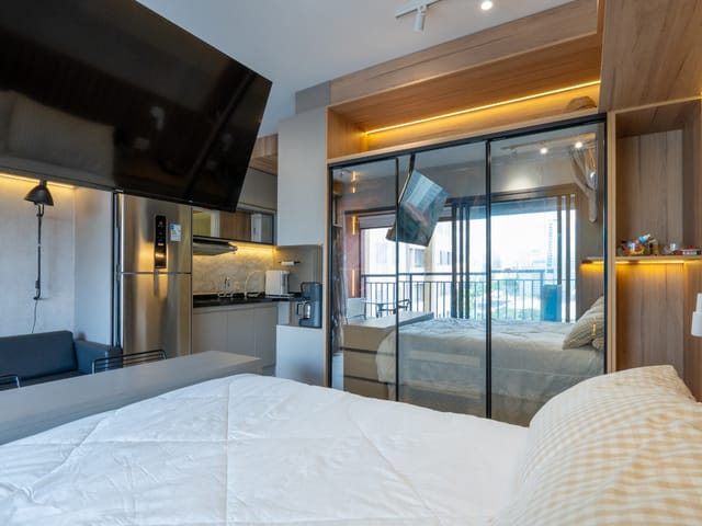 Apartamento com 27m² 1 quarto e 1 banheiro, à venda, no bairro Santo Amaro em São Paulo