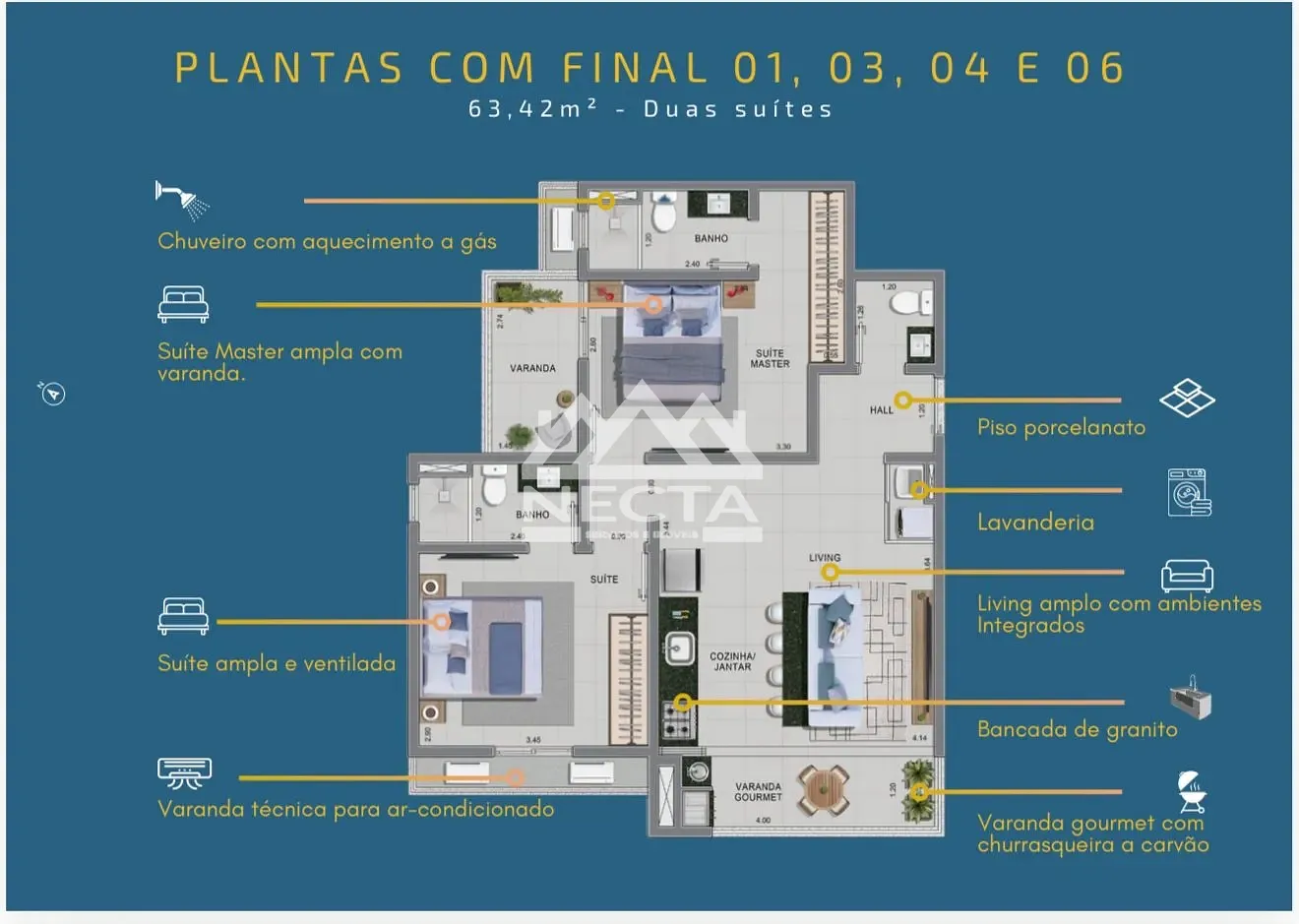 Apartamento, 2 quartos, 64 m² - Foto 2