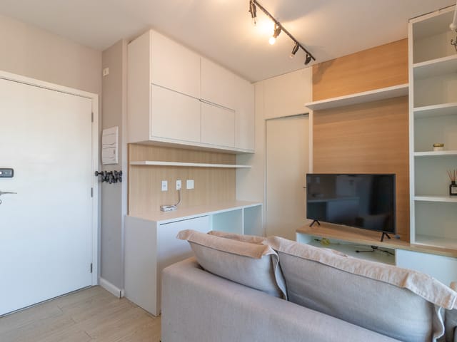 Foto do Apartamento - Apartamento para venda em Cidade Monções com 1 quarto, sendo 1 suíte , 38m² | Correteria Imóveis