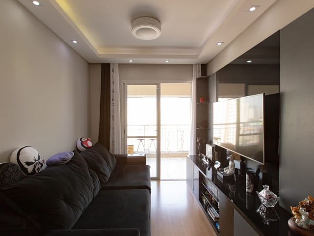 Foto do Apartamento - Apartamento de 69m² à venda, 2 dormitórios, sendo 1 suíte, sacada ampla com skinglass, 1 vaga, localizado à 350m da Estação Belém, São Paulo, SP | Organização Imobiliária Açores