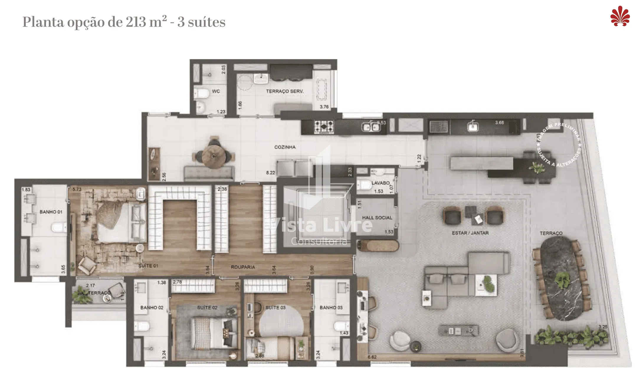 Apartamento, 3 quartos, 213 m² - Foto 21
