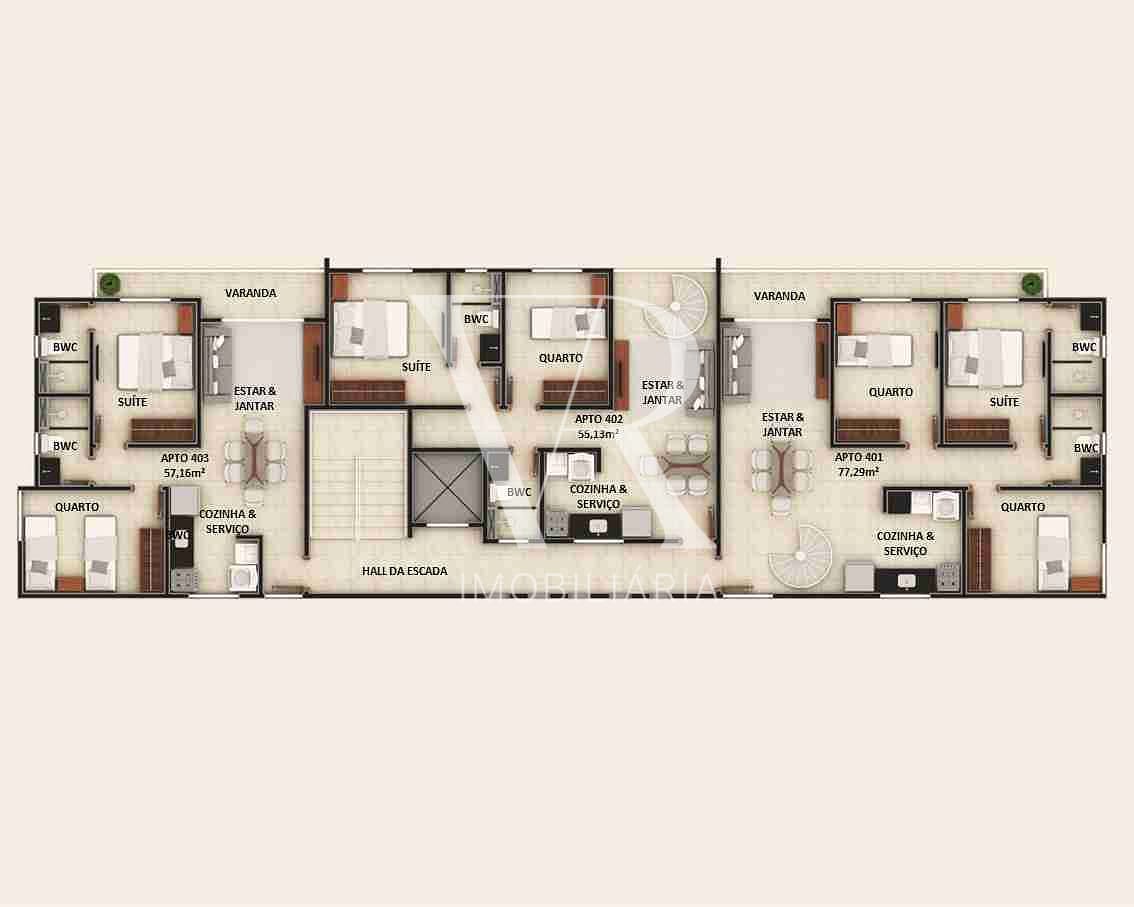 Apartamento à venda com 2 quartos, 56m² - Foto 8