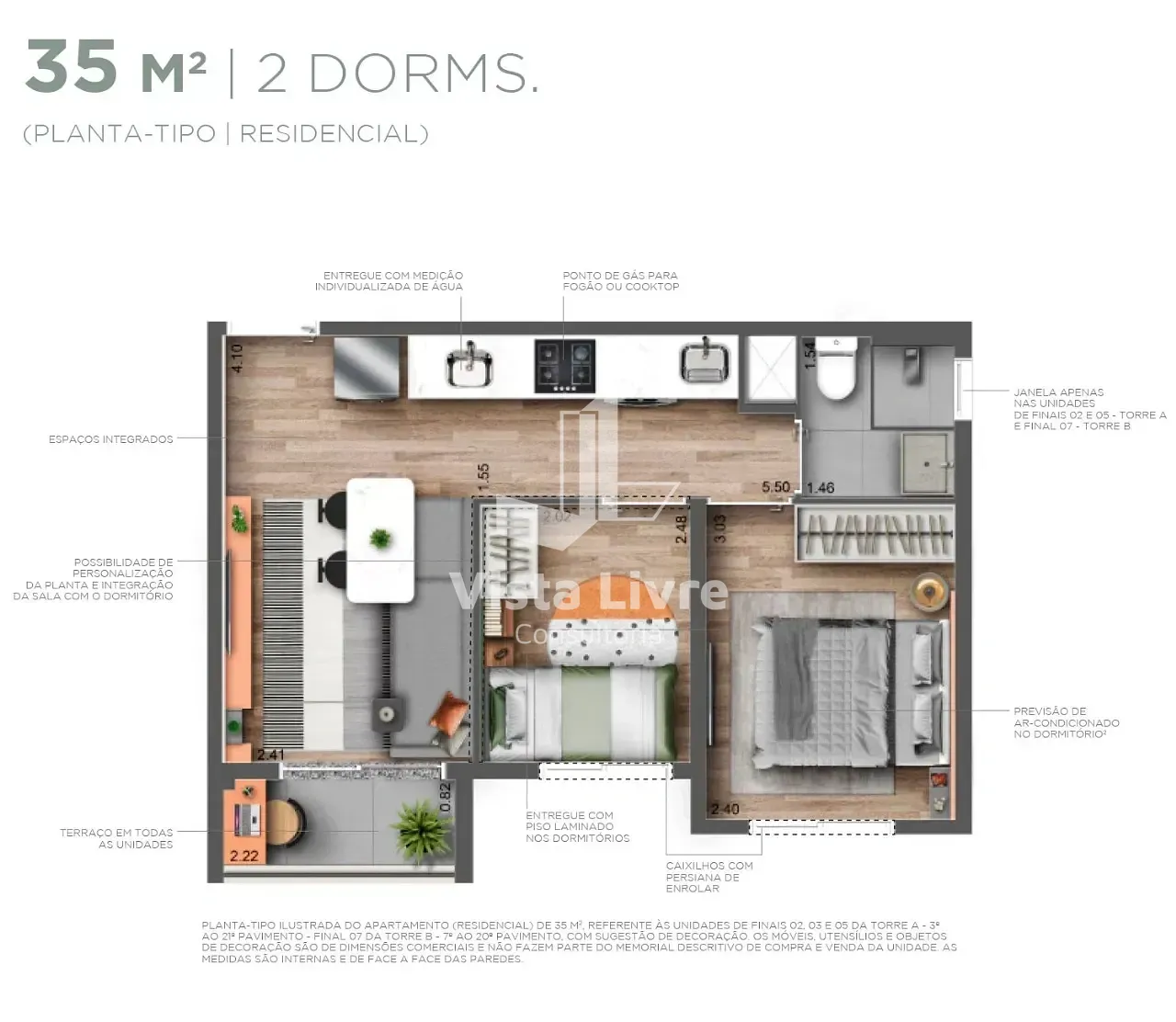 Apartamento, 2 quartos, 35 m² - Foto 19