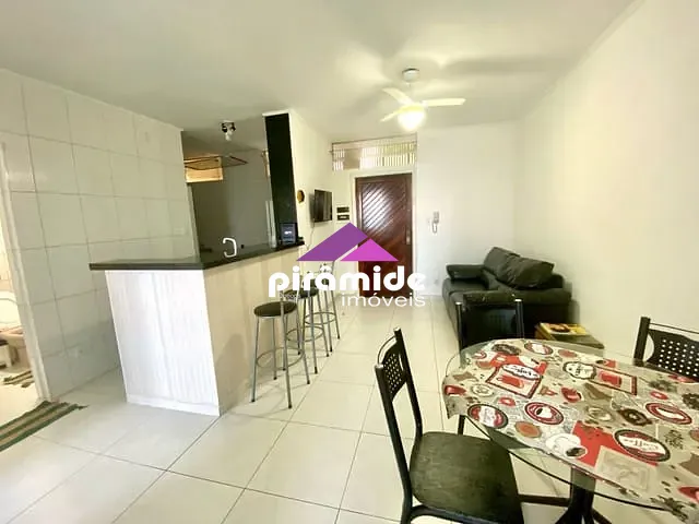 Apartamento com 65m² 2 quartos e 1 banheiro, para alugar, no bairro Loteamento Balneário Camburi em Caraguatatuba