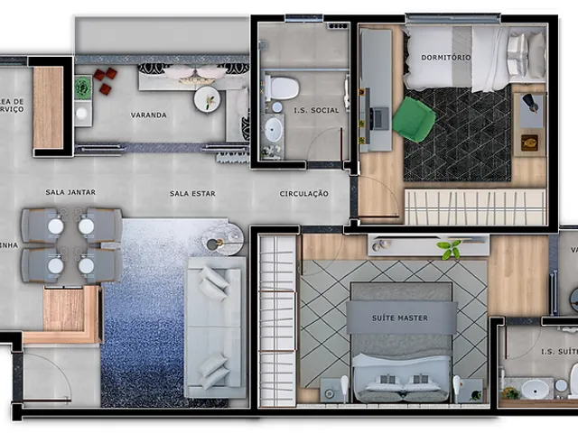 Apartamento com 590m² 1 quarto e 2 banheiros, à venda, no bairro Santa Efigênia em Belo Horizonte
