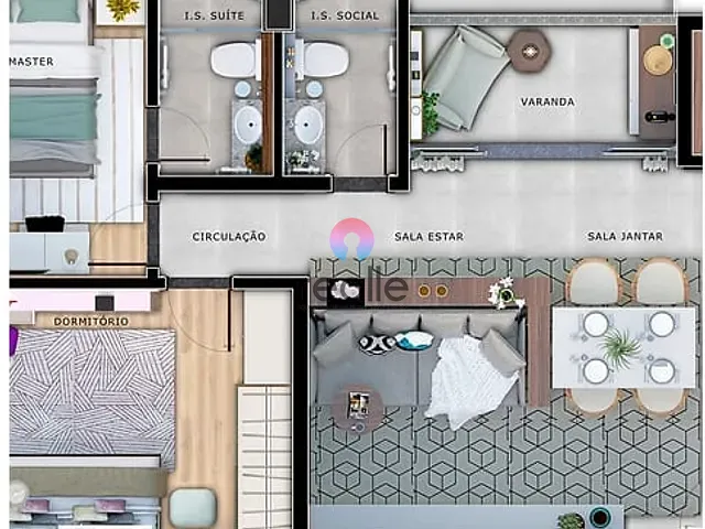 Apartamento com 590m² 1 quarto e 2 banheiros, à venda, no bairro Santa Efigênia em Belo Horizonte