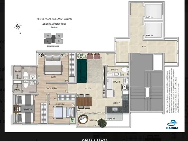 Apartamento com 550m² 2 quartos e 2 banheiros, à venda, no bairro São Lucas em Belo Horizonte