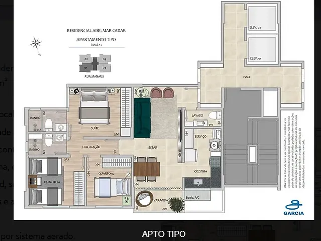 Apartamento com 550m² 2 quartos e 2 banheiros, à venda, no bairro São Lucas em Belo Horizonte