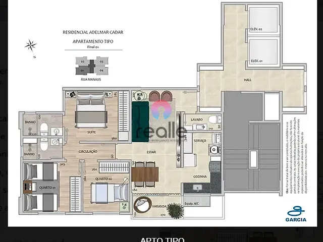 Apartamento com 550m² 2 quartos e 2 banheiros, à venda, no bairro São Lucas em Belo Horizonte