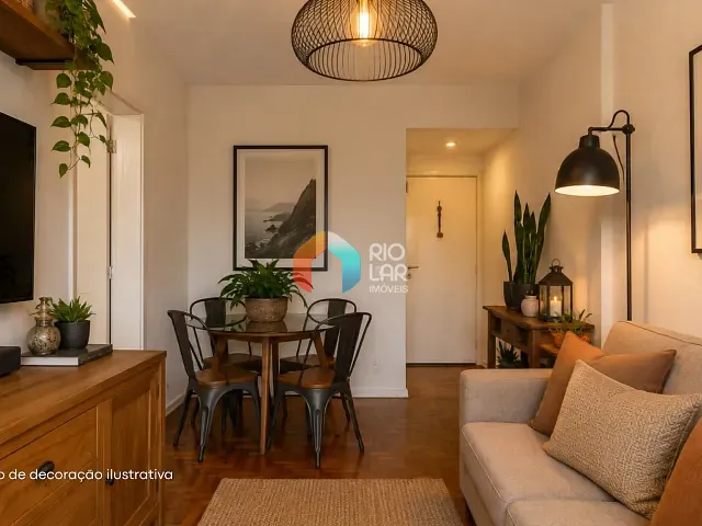 Apartamento com 80m² 2 quartos e 1 banheiro, à venda, no bairro Botafogo em Rio de Janeiro