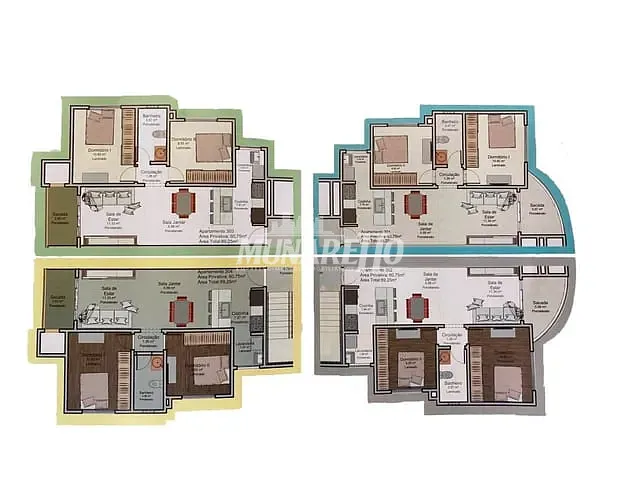 Apartamento com 89m² 2 quartos e 1 banheiro, à venda, no bairro Arvoredo em Concórdia