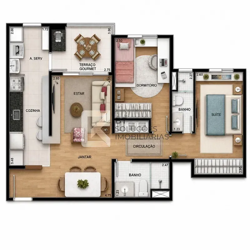 Apartamento, 2 quartos, 69 m² - Foto 15
