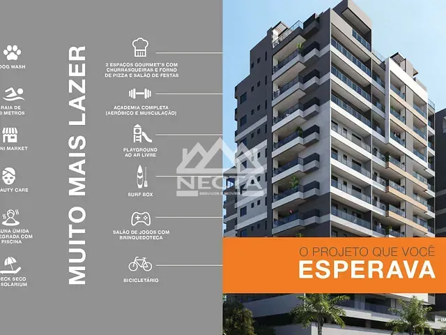 Apartamento com 54m² 1 quarto e 1 banheiro, à venda, no bairro Jardim Aruan em Caraguatatuba