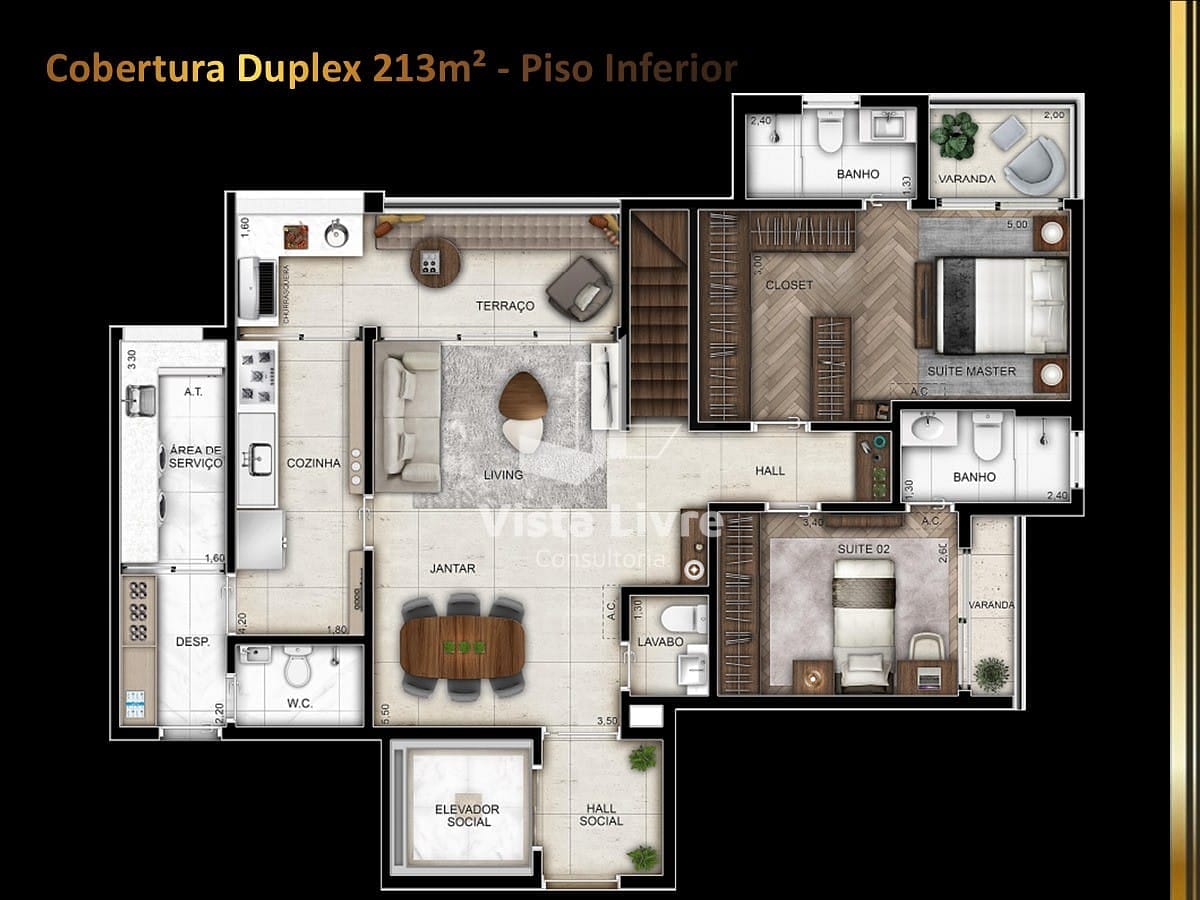 Cobertura, 3 quartos, 213 m² - Foto 33