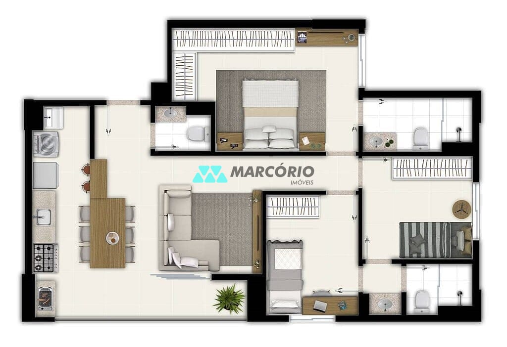 Apartamento à venda com 3 quartos, 78m² - Foto 38