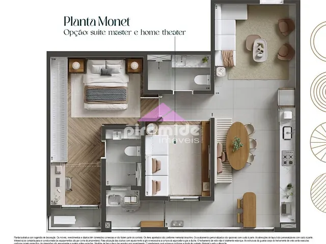 Apartamento com 71m² 2 quartos e 2 banheiros, à venda, no bairro Vila Adyana em São José dos Campos