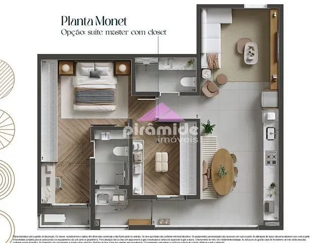 Apartamento com 71m² 2 quartos e 2 banheiros, à venda, no bairro Vila Adyana em São José dos Campos