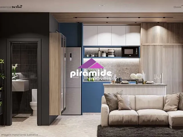 Apartamento com 43m² 1 quarto e 2 banheiros, à venda, no bairro Centro em São José dos Campos