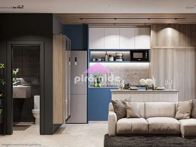 Apartamento com 43m² 1 quarto e 2 banheiros, à venda, no bairro Centro em São José dos Campos