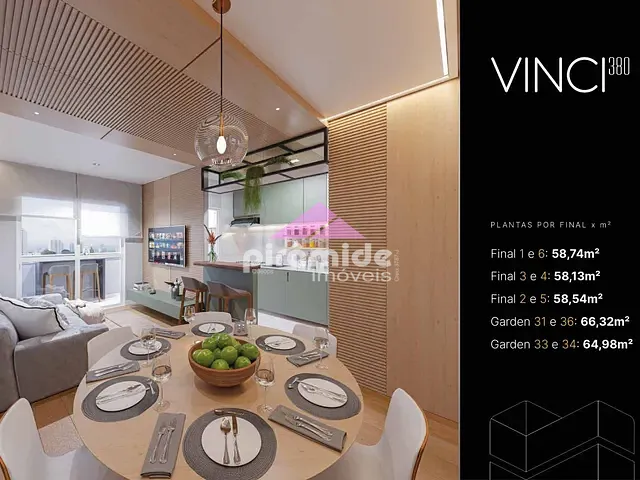 Apartamento com 58m² 2 quartos e 2 banheiros, à venda, no bairro Parque Industrial em São José dos Campos