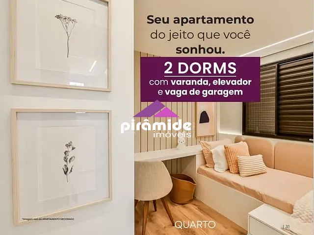 Apartamento com 42m² 2 quartos e 2 banheiros, à venda, no bairro Vila Iracema em São José dos Campos
