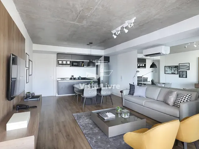 Apartamento com 70m² 1 quarto e 2 banheiros, à venda, no bairro Cidade Monções em São Paulo