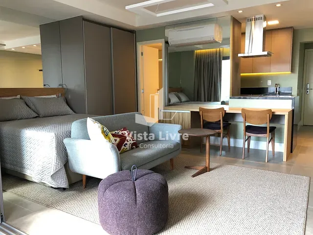 Studio com 43m² 1 quarto e 2 banheiros, à venda, no bairro Brooklin Paulista em São Paulo