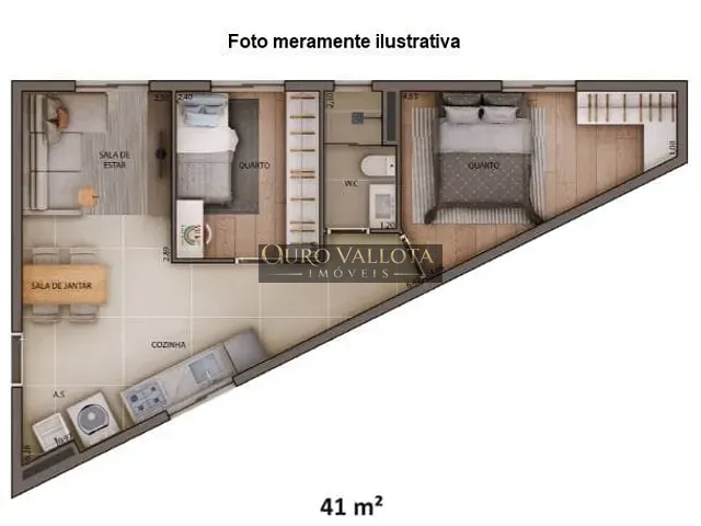 Apartamento 1 quarto e 1 banheiro, à venda, no bairro Vila Alpina em São Paulo