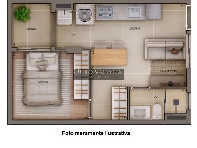 Apartamento 1 quarto e 1 banheiro, à venda, no bairro Vila Alpina em São Paulo