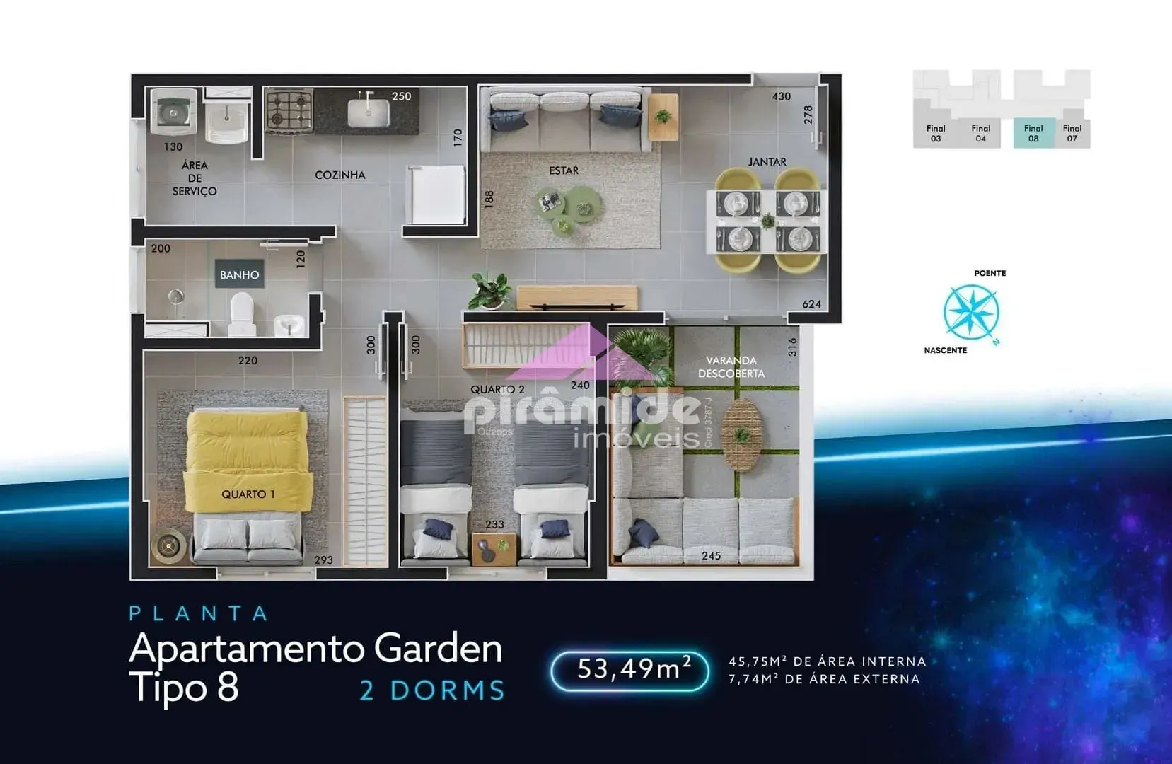 Apartamento, 2 quartos, 53 m² - Foto 2