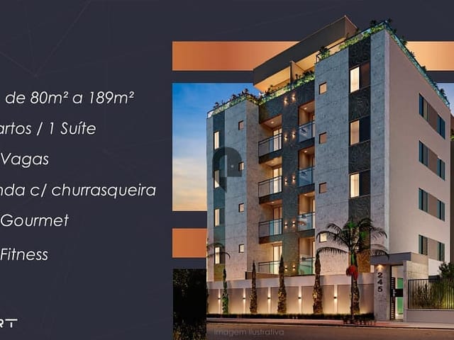 Apartamento com 80m² 3 quartos e 2 banheiros, à venda, no bairro Cabral em Não informado
