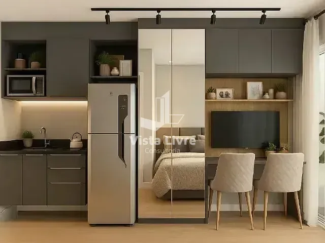 Studio com 26m² 1 quarto e 1 banheiro, à venda, no bairro Brooklin Paulista em São Paulo
