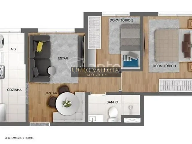 Apartamento com 39m² 2 quartos e 1 banheiro, à venda, no bairro Brás em São Paulo