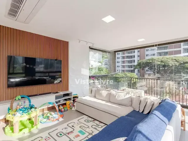 Apartamento com 160m² 3 quartos e 4 banheiros, à venda, no bairro Brooklin Paulista em São Paulo