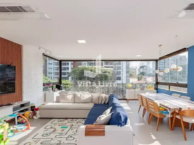 Apartamento com 160m² 3 quartos e 4 banheiros, à venda, no bairro Brooklin Paulista em São Paulo