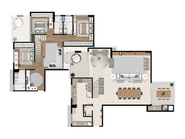 Apartamento com 360m² 3 quartos e 5 banheiros, à venda, no bairro Estrela em Ponta Grossa