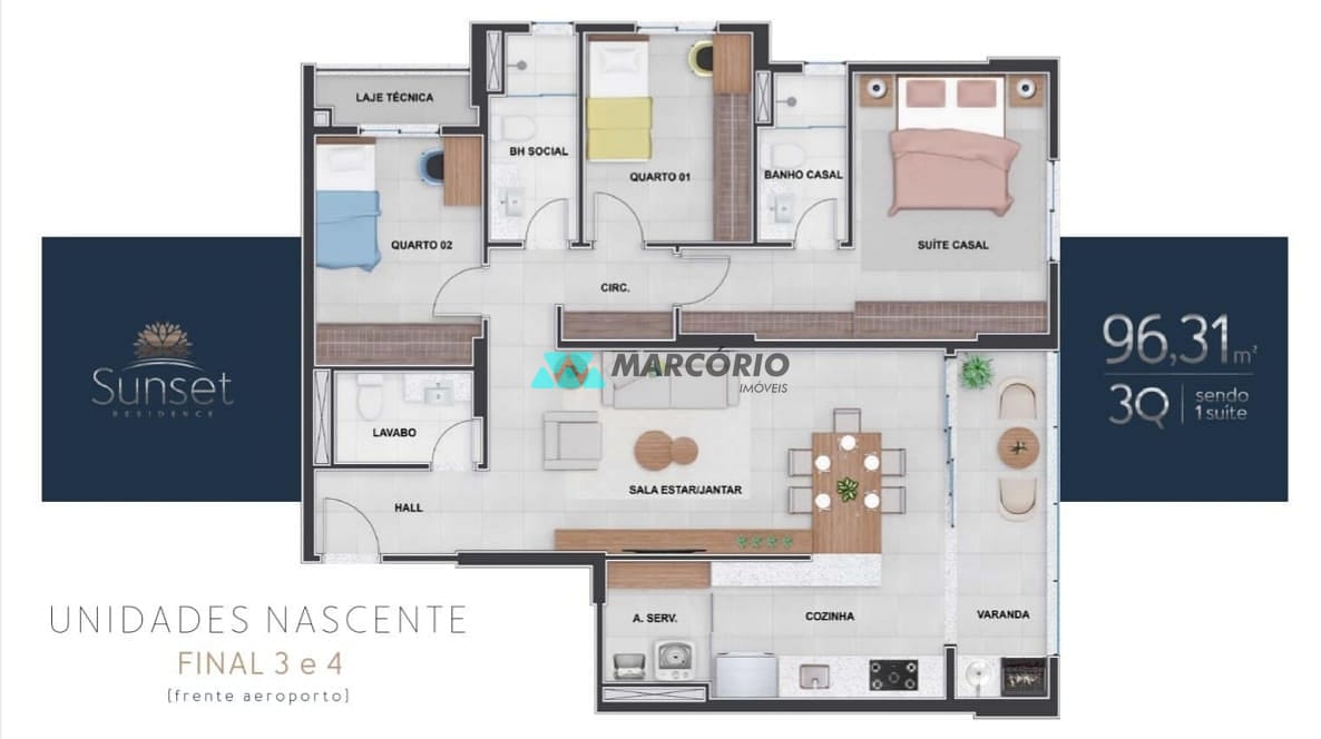 Apartamento à venda com 3 quartos, 96m² - Foto 5