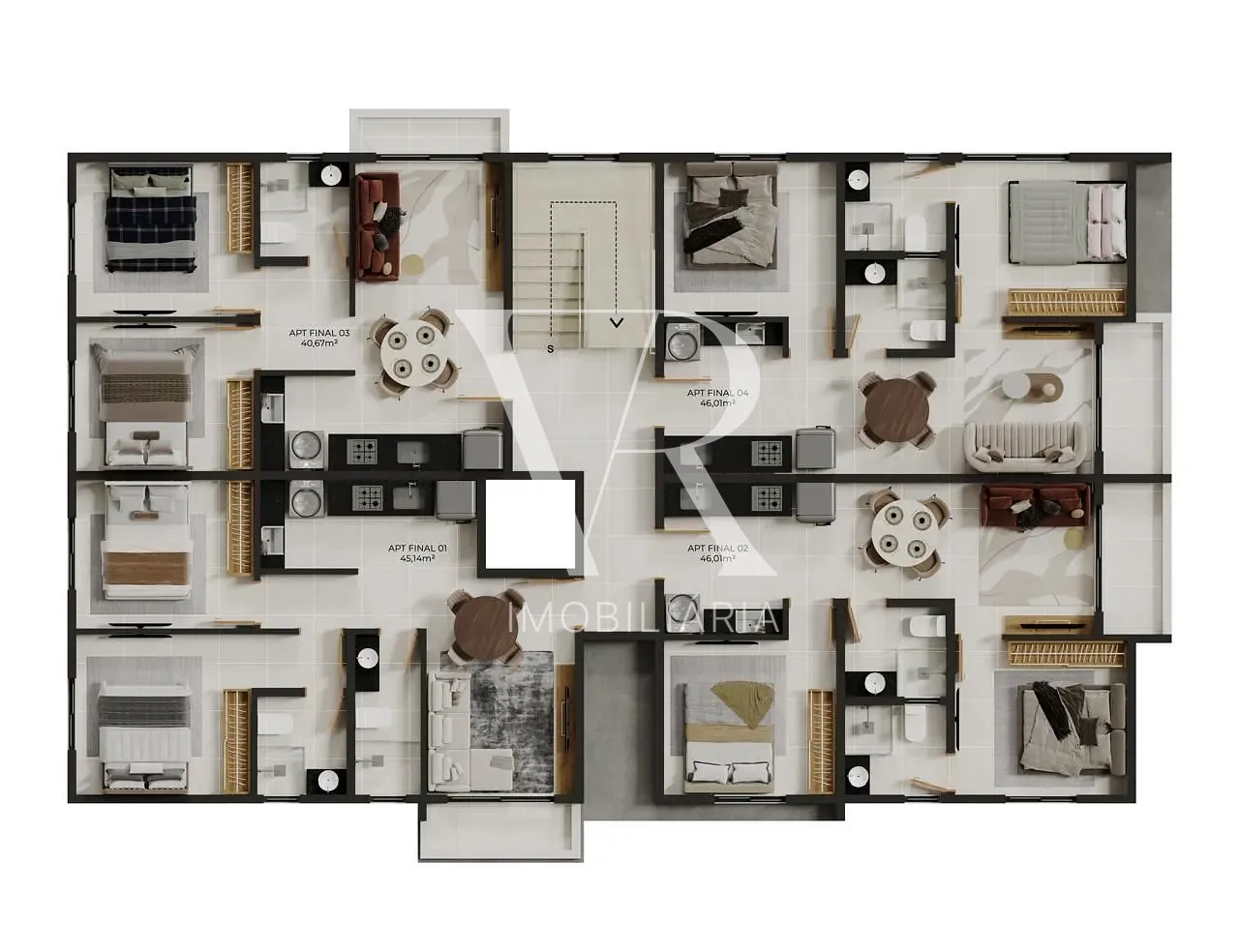 Apartamento, 2 quartos, 44 m² - Foto 2