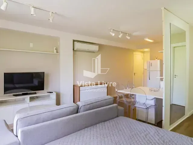 Apartamento com 53m² 1 quarto e 2 banheiros, à venda, no bairro Brooklin Paulista em São Paulo