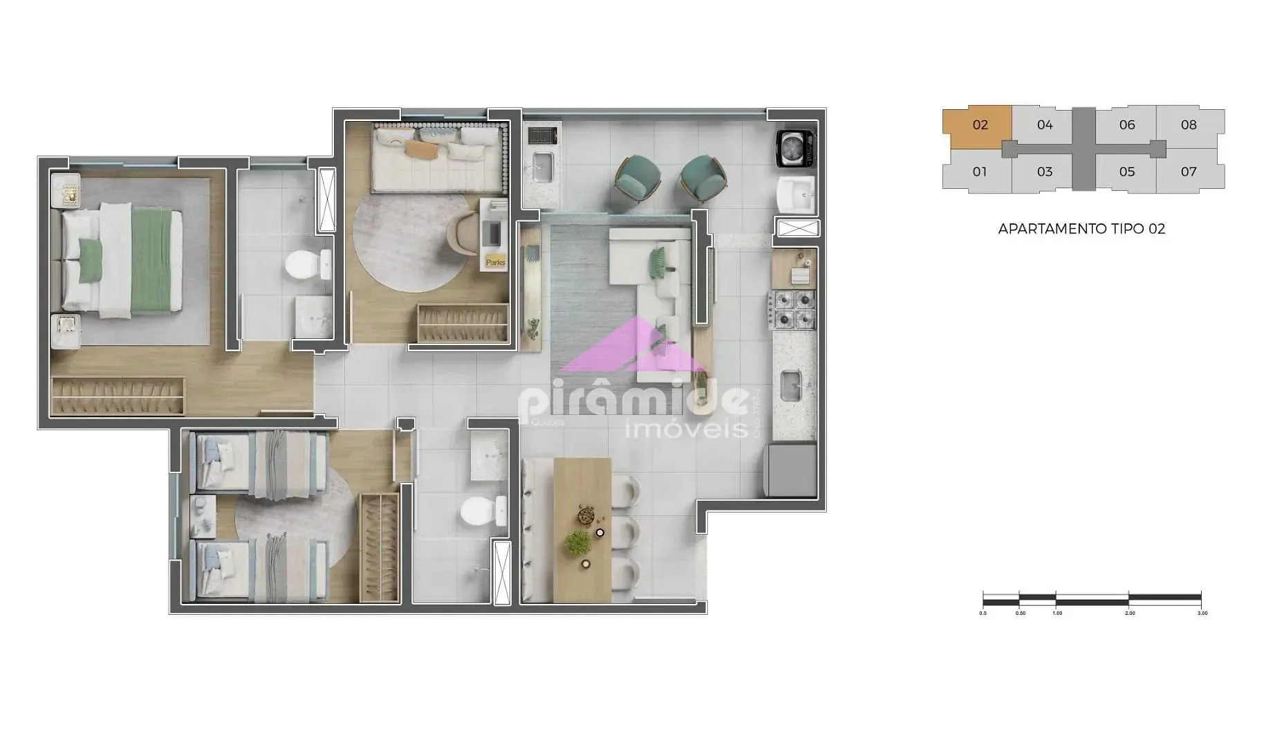 Apartamento, 3 quartos, 66 m² - Foto 6