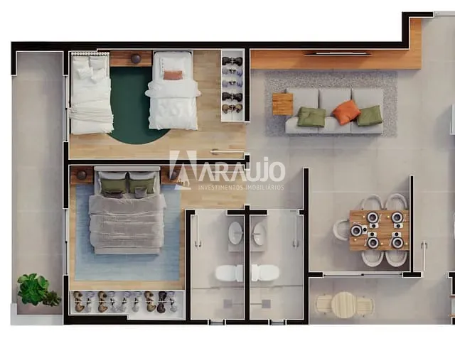 Apartamento 2 quartos e 2 banheiros, à venda, no bairro Fazenda em Itajaí