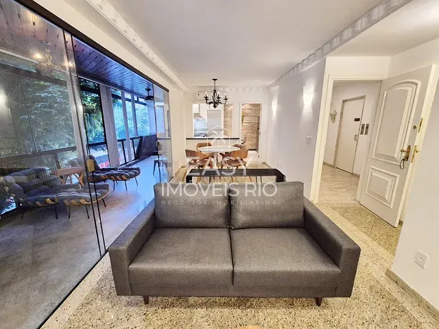 Apartamento com 119m² 2 quartos e 3 banheiros, para alugar, no bairro Leblon em Rio de Janeiro