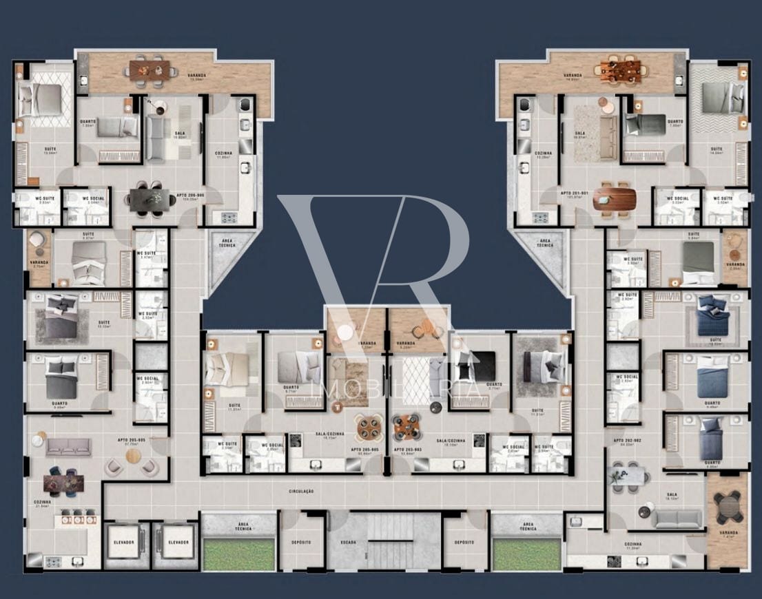 Apartamento, 2 quartos, 56 m² - Foto 3