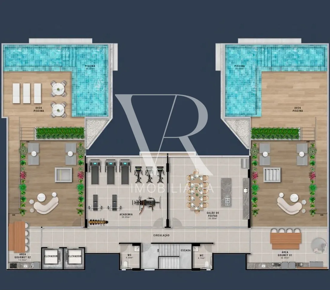 Apartamento, 2 quartos, 56 m² - Foto 2